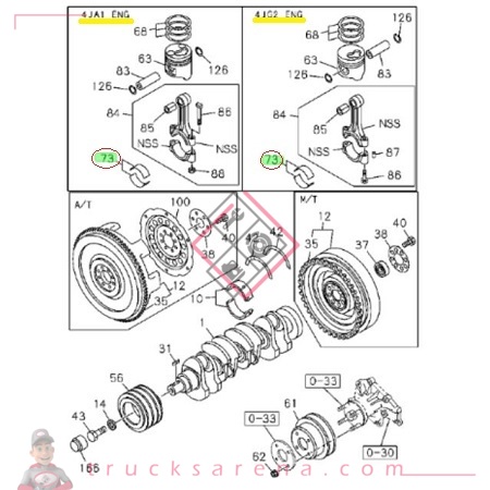 Connecting rod bearing, standard - ISUZU PARTS