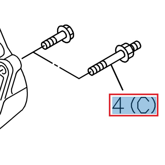 Goujon M10 x 15, M10 x 40, longueur 65 - ISUZU PARTS