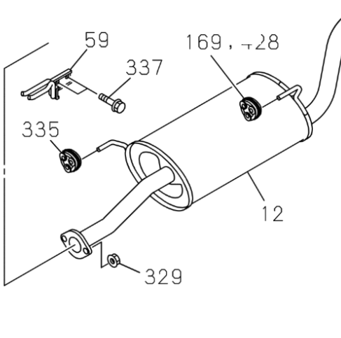 SILENCER ASM; E - ISUZU PARTS