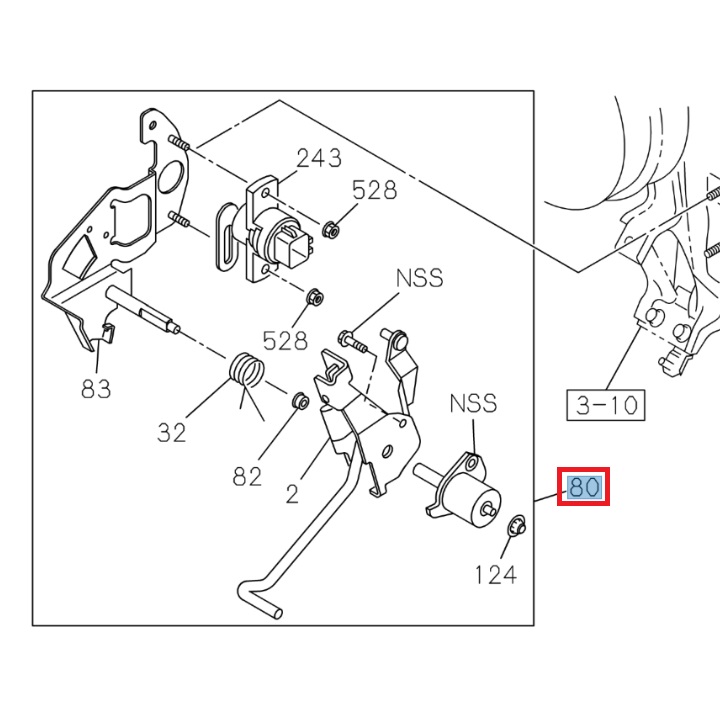 Link assembly, motor control lever - ISUZU PARTS