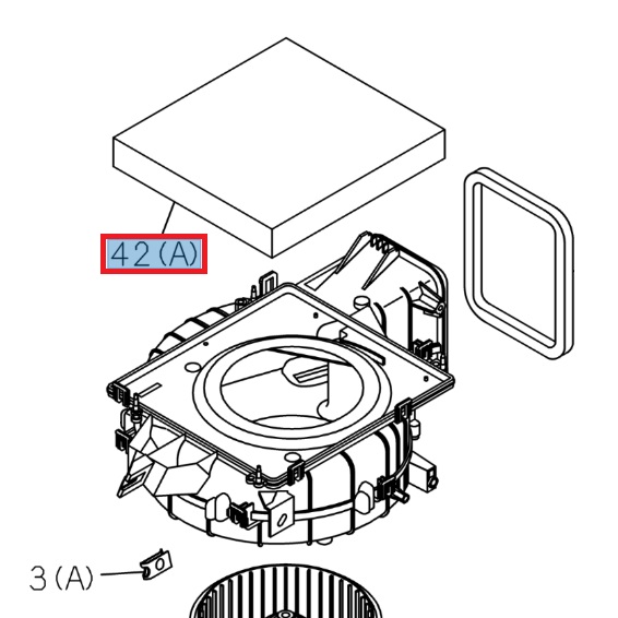 Filtre, boîtier de ventilateur - ISUZU PARTS