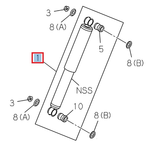 Rear shock absorber - ISUZU PARTS