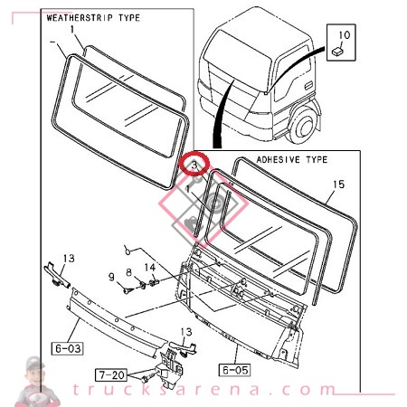 Joint de pare brise - ISUZU PARTS