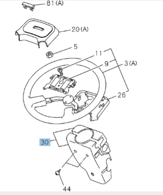 Cache colonne direction - ISUZU PARTS