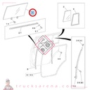 Vitre de porte arrière droit - ISUZU PARTS