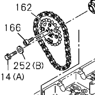 Chaîne distribution sur poulie d'arbre à cames - ISUZU PARTS
