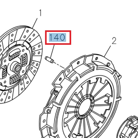 Clutch pin M6 x 27 - ISUZU PARTS