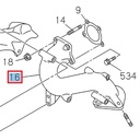 Pipe between exhaust and turbocharger - ISUZU PARTS
