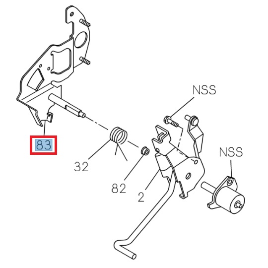 Throttle control lever support - ISUZU PARTS