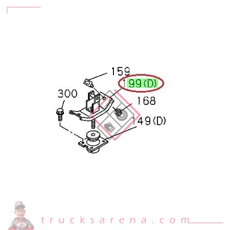 Crochet verrouillage cabine - ISUZU PARTS