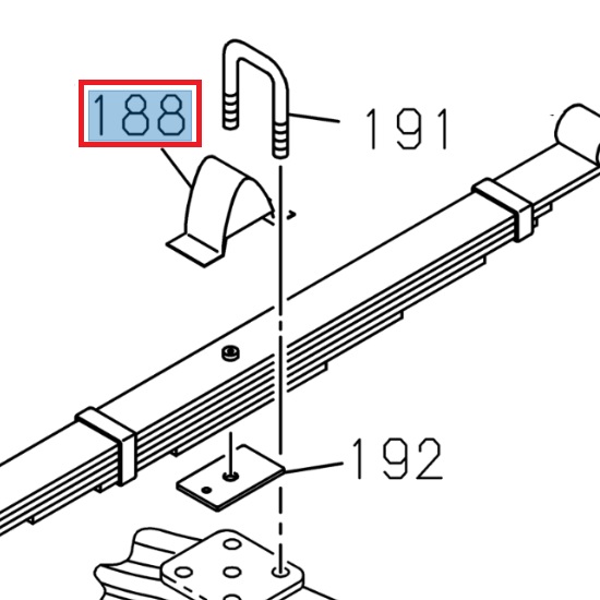 Rubber, leaf spring retainer - ISUZU PARTS