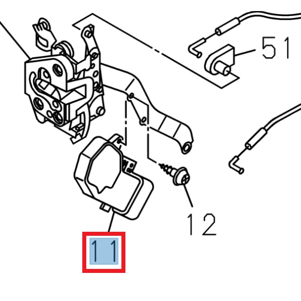 Front door lock actuator - ISUZU PARTS