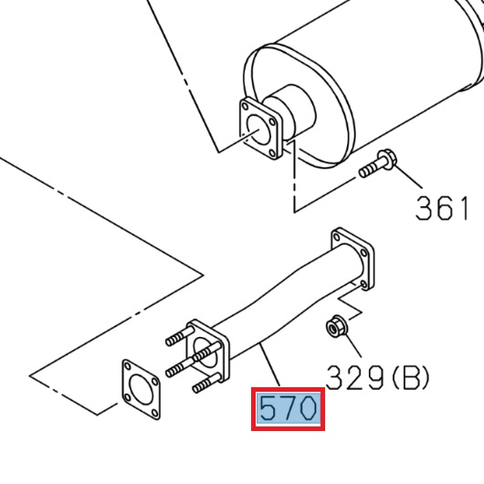 Exhaust muffler fitting - ISUZU PARTS