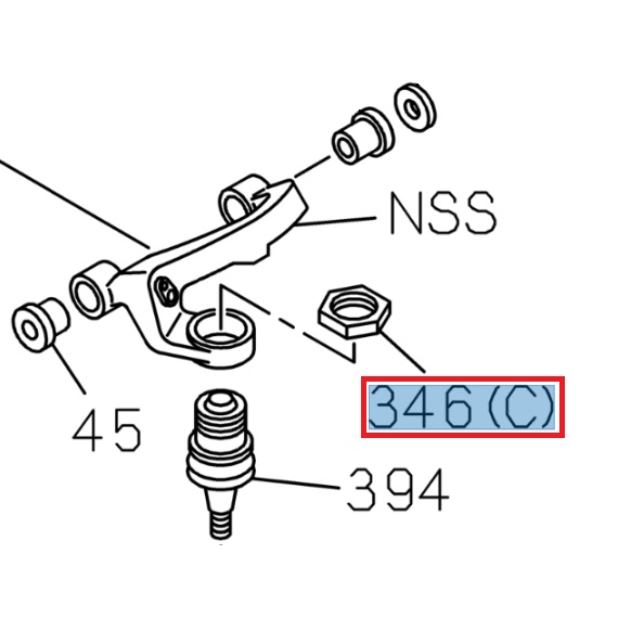 Nut M52, suspension arm - ISUZU PARTS