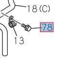 Hexagonal screw M6 x 23,5 - ISUZU PARTS