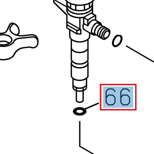 Joint d'injecteur, diamètre intérieur 7,1 mm - ISUZU PARTS