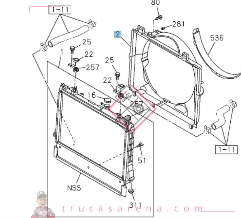 GUIDE; FAN - ISUZU PARTS