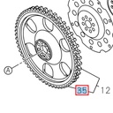 Transmission crown, 122 teeth - ISUZU PARTS