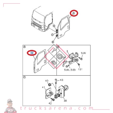 Door Asm; Frt,W - ISUZU PARTS