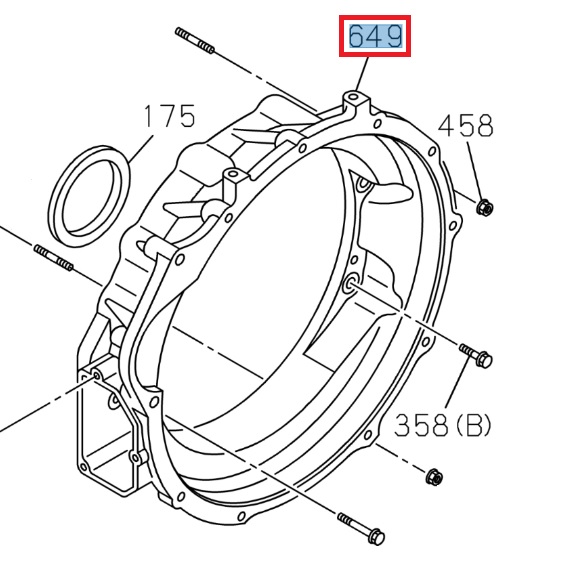 Flywheel bell housing - ISUZU PARTS