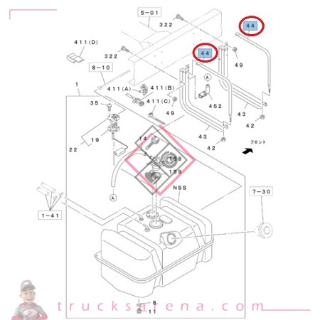 Sangle Réservoir à carburant - ISUZU PARTS