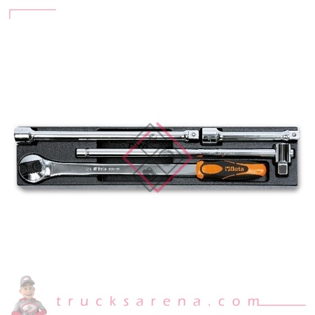 Composition accessoires a douilles 3/4' plateau rigide 4 pièces T106 - BETA TOOLS