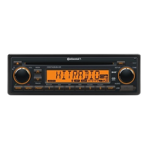 Truck and bus car radio, 24V, CD, MP3, USB, Bluetooth, FM - CONTINENTAL