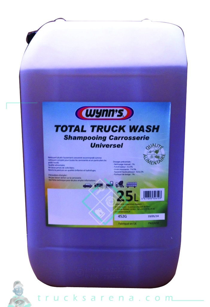 Total Truck Wash nettoyant alcalin concentré 25 l - WYNN'S