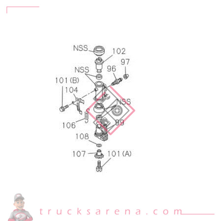 Cylindre de frein arrière gauche - ISUZU PARTS