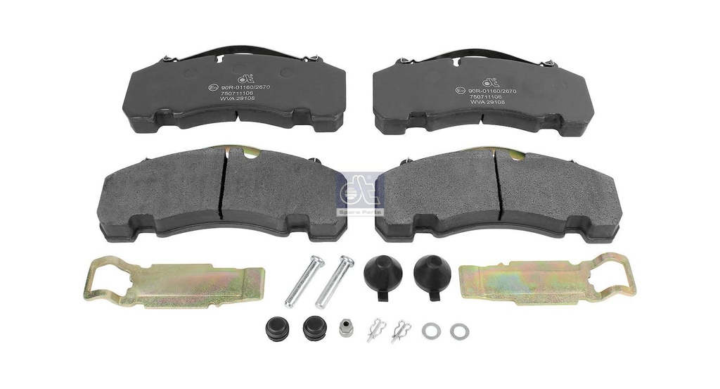 Kit de garnitures de disque de frein BPW - DT SPARE PARTS
