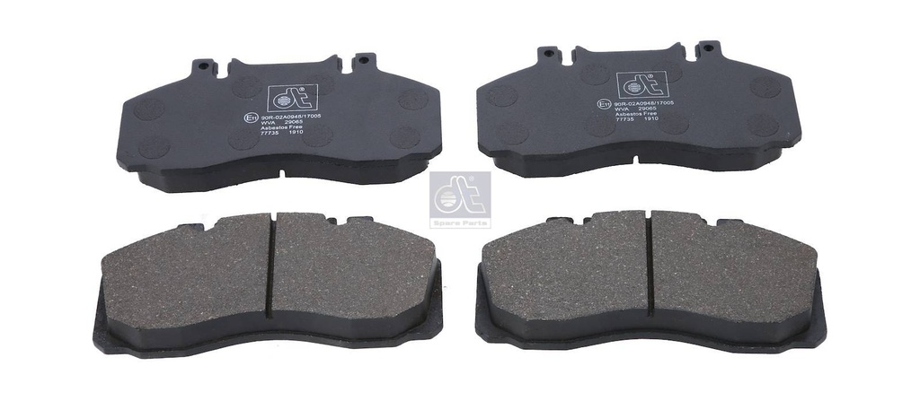 Kit de garnitures de disque de frein - DT SPARE PARTS