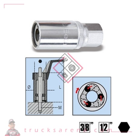 [BET 014330008] Extracteur à rouleaux pour goujons carré femelle 1/2" - BETA