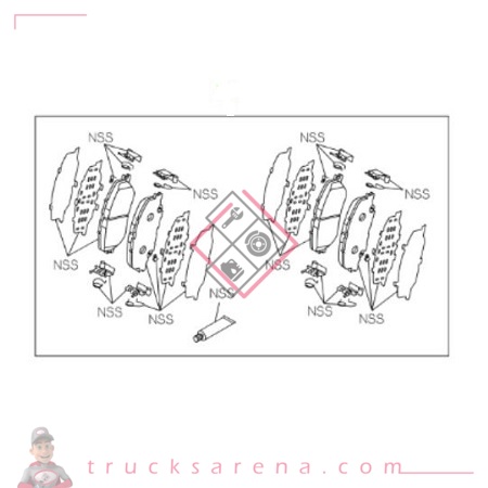 [ISU 8975056800] Jeu de plaquette avant - ISUZU PARTS