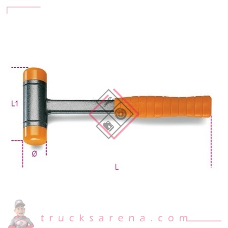 Maillet confort en acier a embouts nylon - BETA TOOLS 1392
