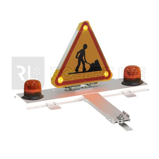 [ROB TRI512LMIMACL2] Roof bar with construction site triangle 12V, 500 mm - ROBERT LYE