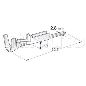 [ROB 182562] Cosse mâle, pour câble 1 à 2,5 mm², M280, 50 unités - ROBERT LYE