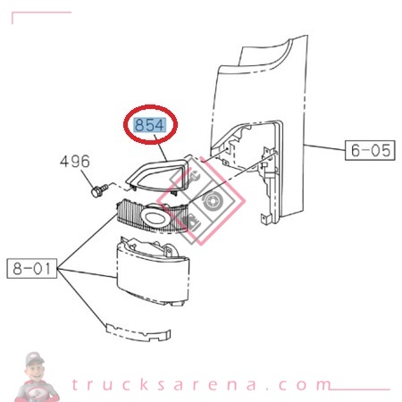 [ISU 8976598991] Cache capteur - ISUZU PARTS