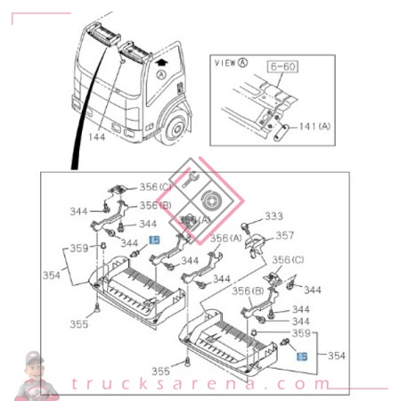 [ISU 8974685090] Élément de fixation, pare-soleil - ISUZU PARTS