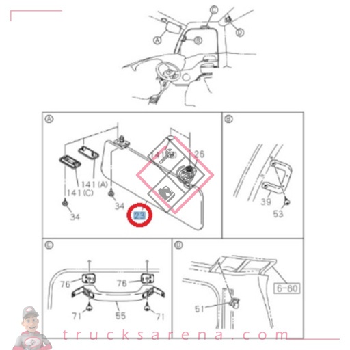 [ISU 8979010090] Pare-soleil - ISUZU PARTS
