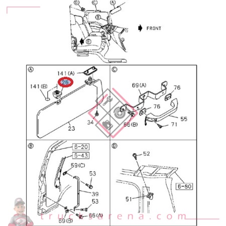 [ISU 8974270520] Attache pare-soleil - ISUZU PARTS