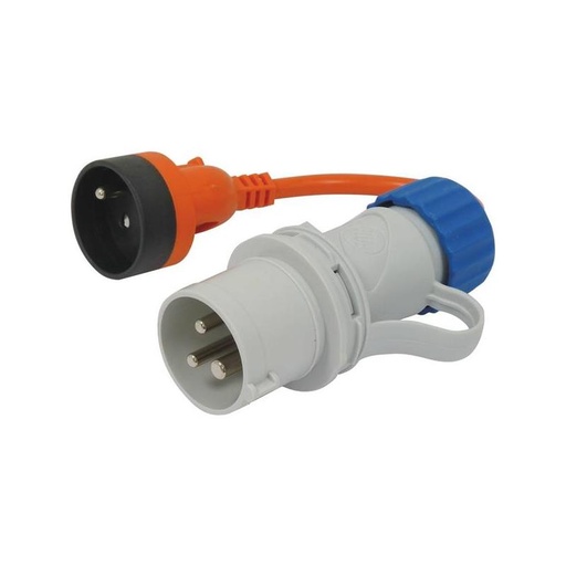 [SOD 03264] Adaptateur, mâle CE17 et femelle 2P+T - SODISE