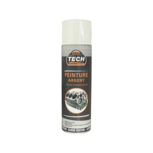 [SOD 03830] Peinture aérosol 500 ml, haute température argent - SODISE
