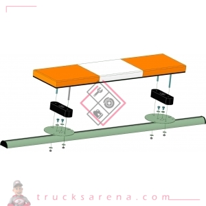 [ELE E5915] Kit de fixation de rampe titan ou tornado sur barre D - ELECTRO MAINTENANCE