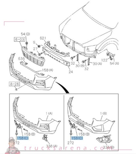 [ISU 8975180260] Élargisseur pare-chocs avant - ISUZU PARTS