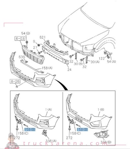 [ISU 8975180280] Élargisseur pare-chocs avant - ISUZU PARTS