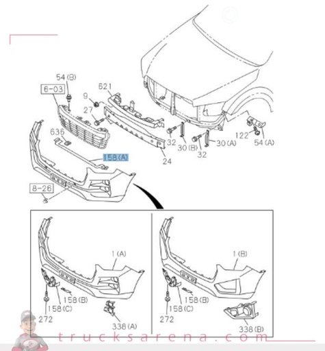 [ISU 8975180240] Élargisseur pare-chocs avant - ISUZU PARTS