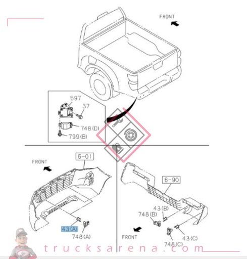 [ISU 8974742631] Carter contacteur - ISUZU