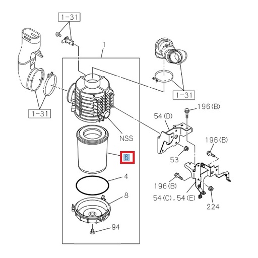 [ISU 8976739570] Filtre à air - ISUZU PARTS