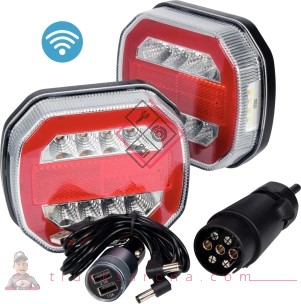 [SOD 16142] Kit de signalisation arrière LED 12V magnétique WIFI - SODISE