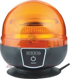 [SOD 16375] Gyrophare LED sur batterie, embase magnétique avec ventouse - SODISE